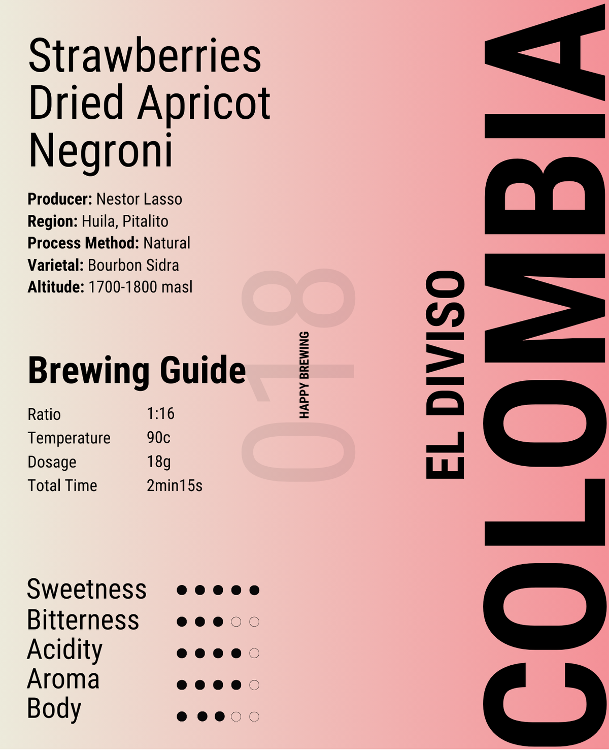 Finca El Diviso Nestor Lasso Sidra Natural NL70 (Filter)