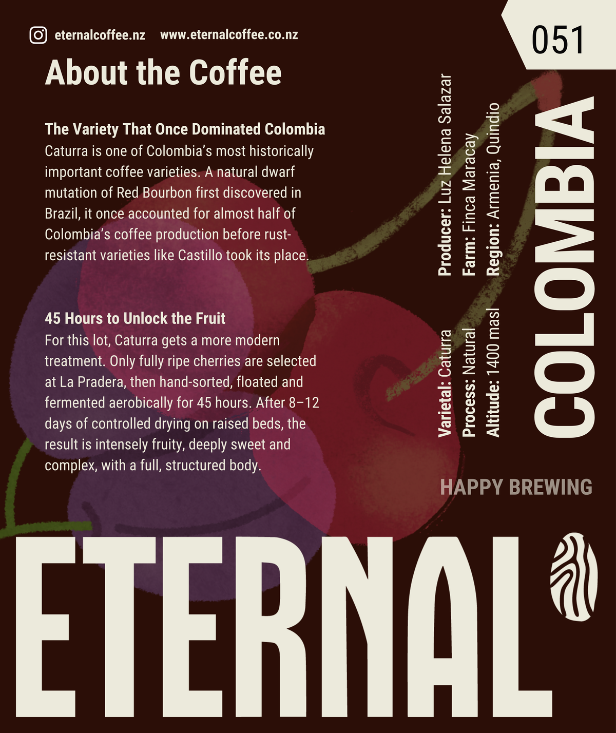 🆕 Colombia Luz Helena Salazar Caturra Natural (Espresso)