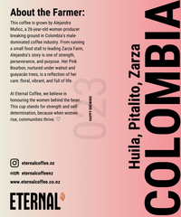 Colombia Zarza Pink Bourbon Semi-Washed (Espresso)