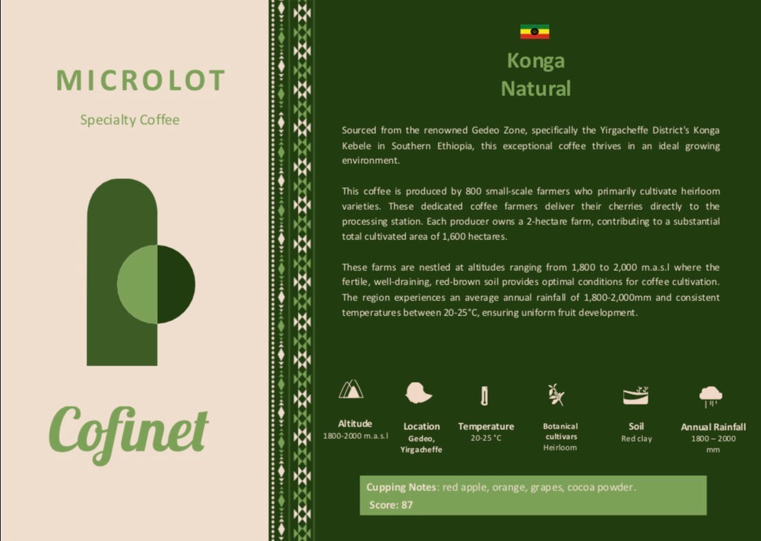 🆕 Ethiopia Konga Heirloom Natural (Espresso)
