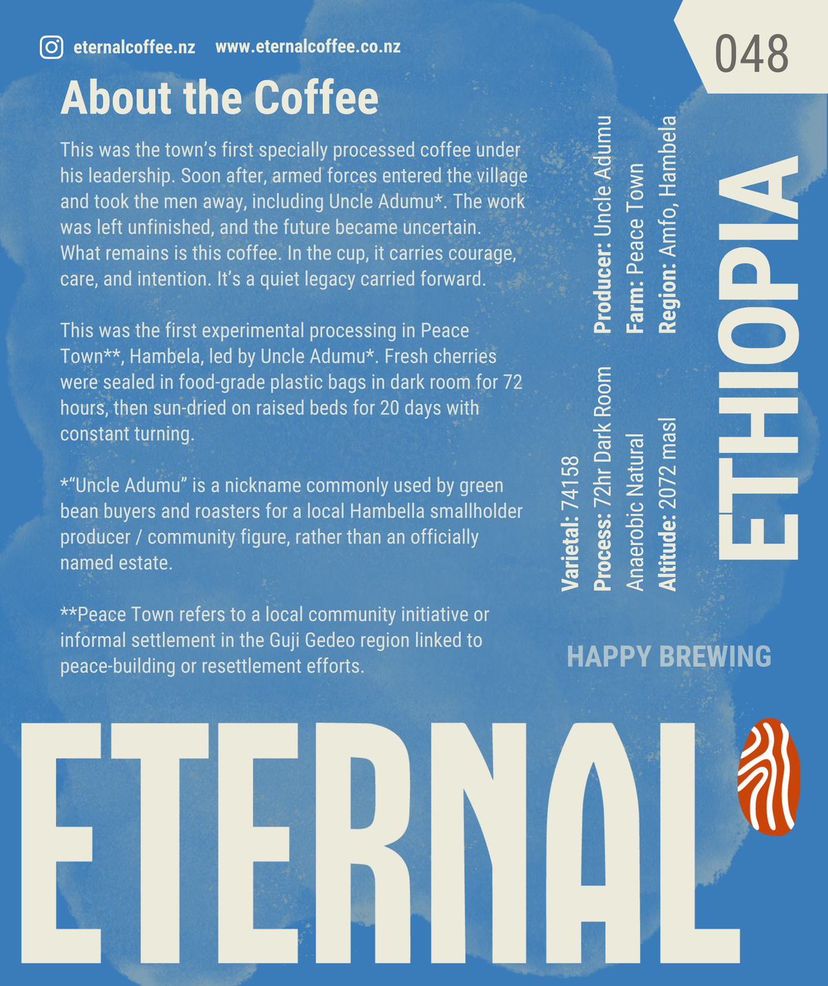 🆕 Ethiopia Peace Town 74158 72hr Dark Room Natural (Filter)