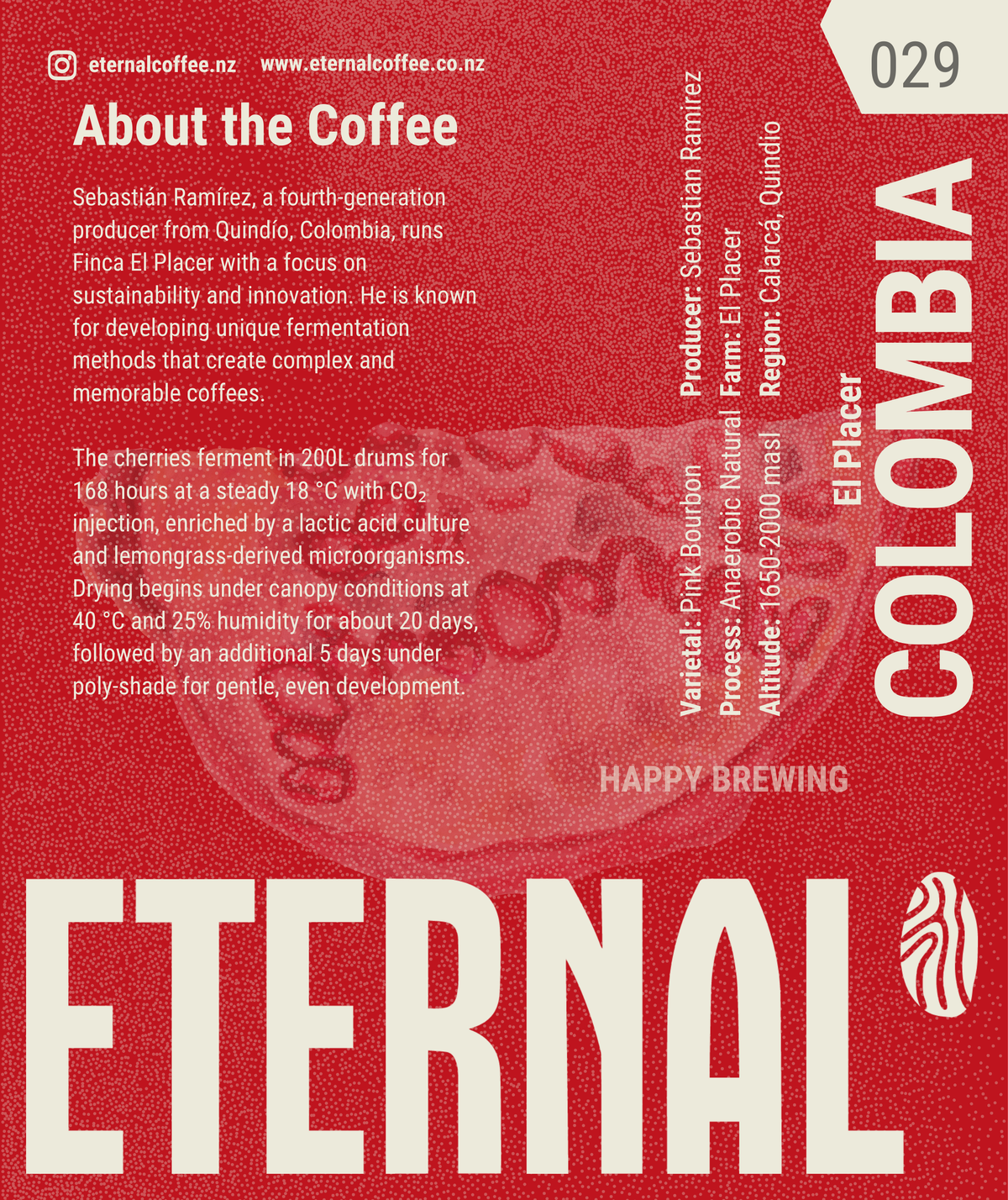 🆕 Colombia El Placer Pink Bourbon Anaerobic Natural - (Filter)