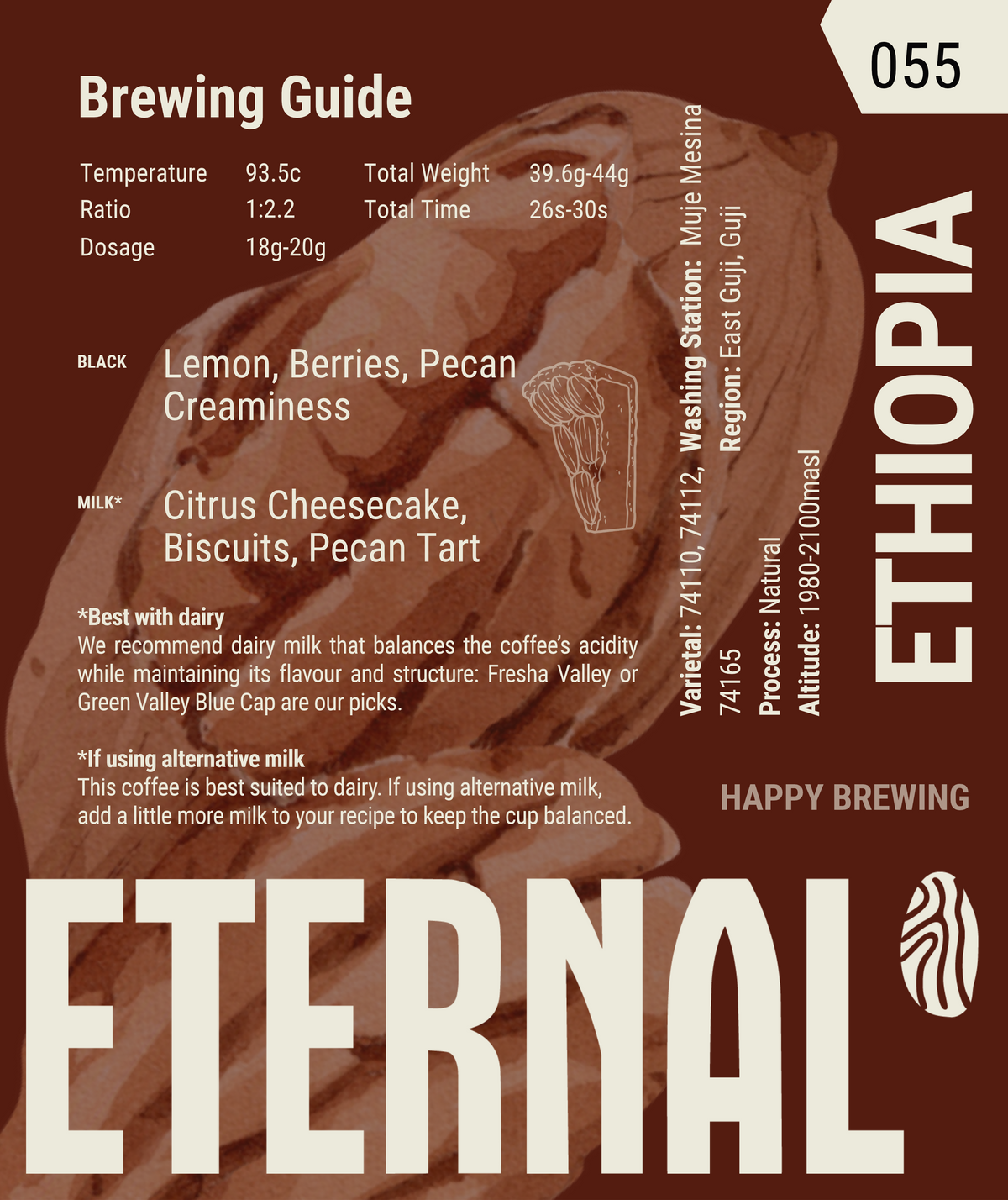 🆕 Ethiopia Muje Mesina 74110, 74112, 74165 Natural (Espresso)