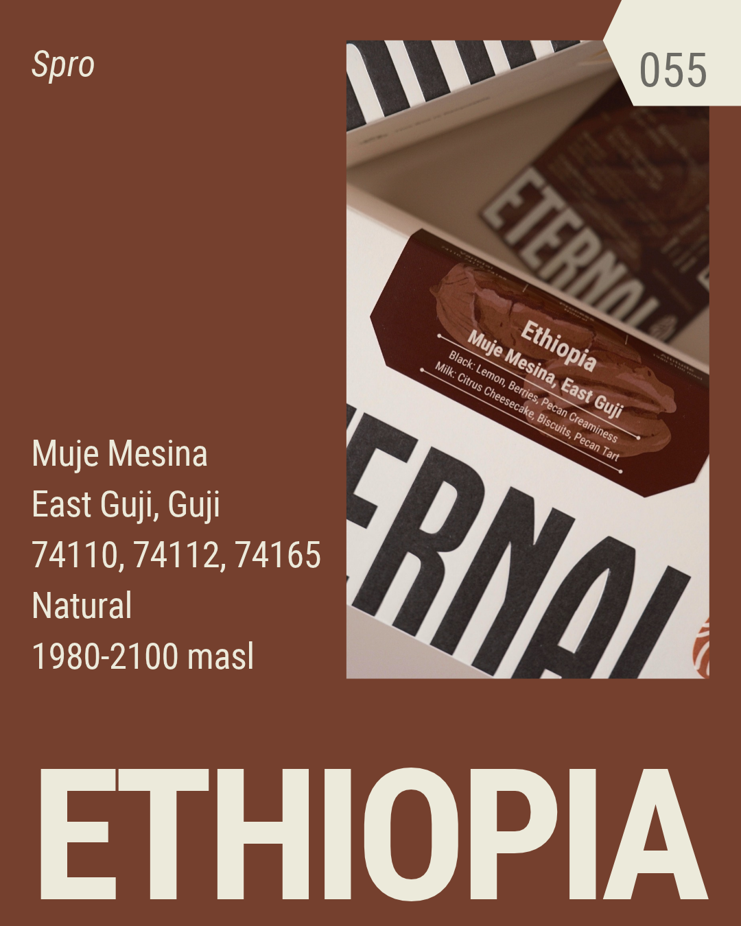🆕 Ethiopia Muje Mesina 74110, 74112, 74165 Natural (Espresso)