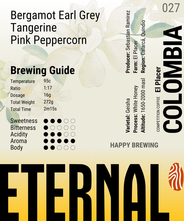 🆕 Colombia El Placer Geisha White Honey - COMPETITION COFFEE (Filter)
