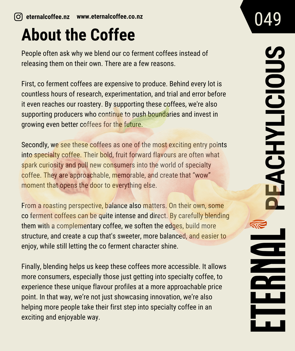 Peachylicious - Fruity Blend (Espresso)